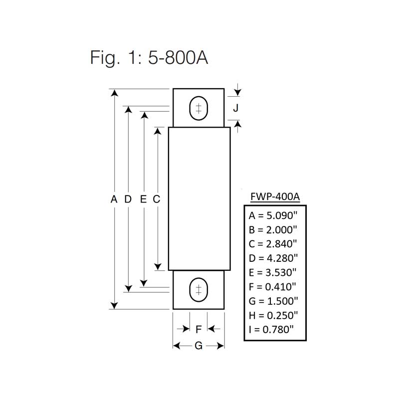 Bussmann High Voltage FWP 400A - 700V Fuse