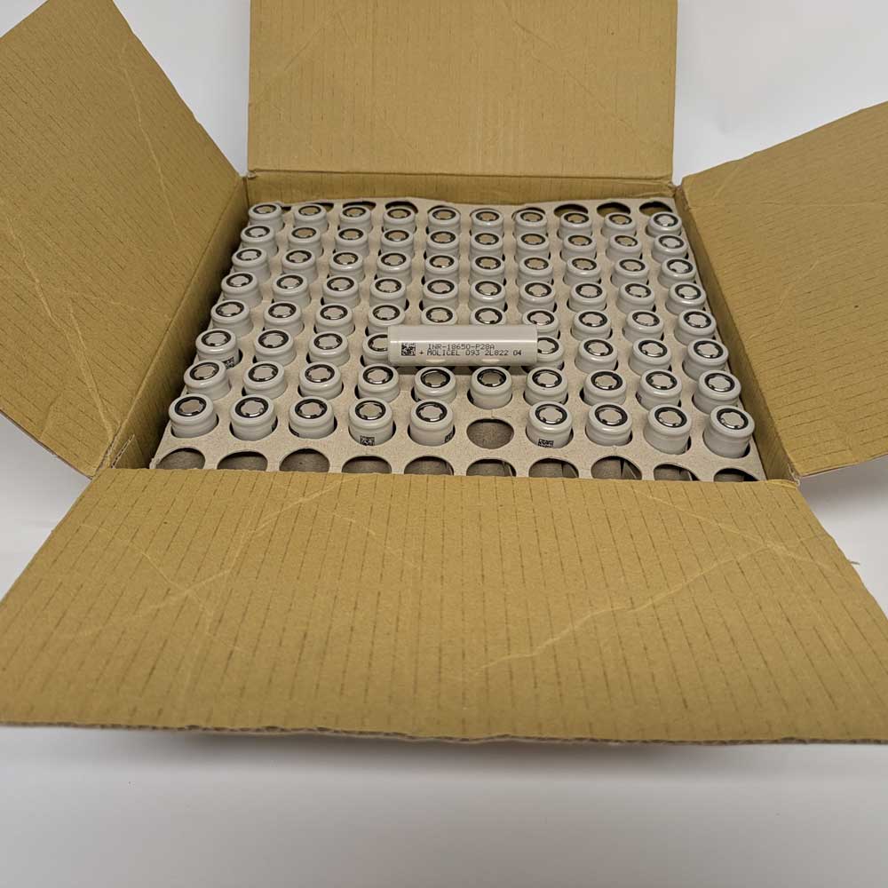 Lot of 80 Molicel P28A 18650 High-Discharge Cells – Unused