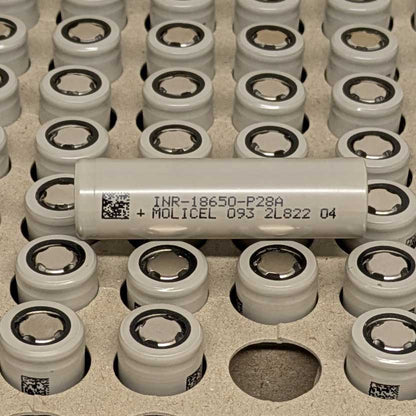 Lot of 80 Molicel P28A 18650 High-Discharge Cells – Unused